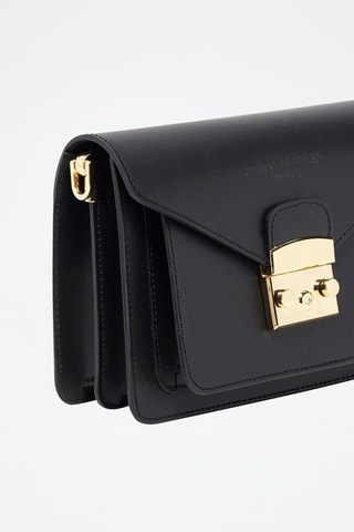 Sac bandoulière en cuir Vic - Noir