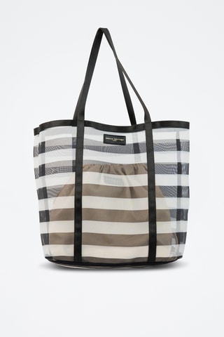 Sac porté épaule Tempo - Blanc et noir