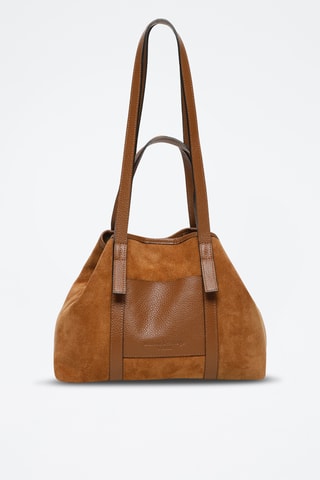 Cabas en nubuck Mini Malta - Camel