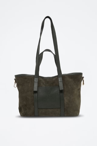 Cabas en nubuck Mini Malta - Vert