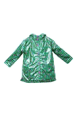 Impermeable con capucha - Verde oscuro