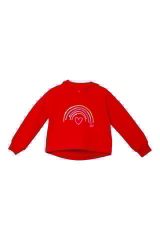 Sudadera con capucha - Rojo