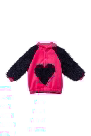 Sudadera con capucha - Fucsia y negro