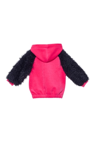 Sudadera con capucha - Fucsia y negro