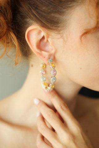 Créoles - Plaqué or jaune et zircons