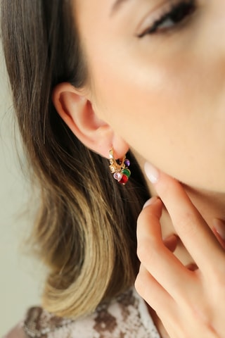 Créoles - Plaqué or jaune et zircons