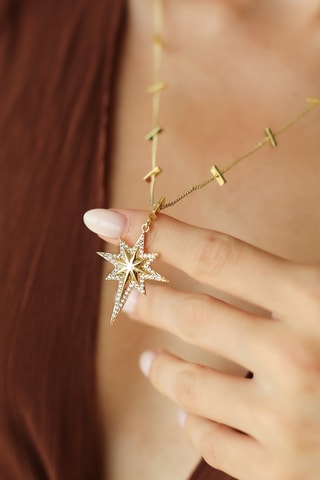 Collier - Plaqué or et zircons