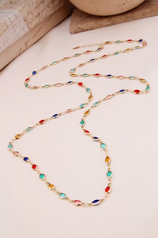 Collier - Plaqué or jaune et zircons