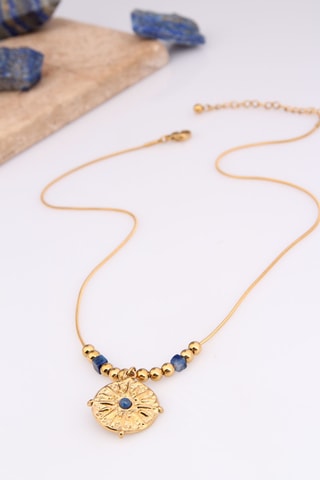 Collier - Plaqué or jaune et zircons