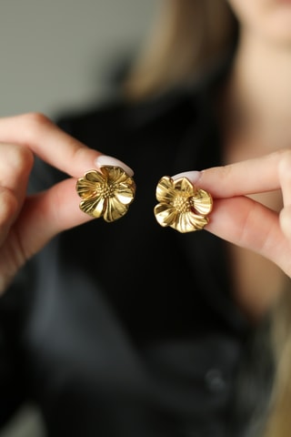 Puces - Plaqué or jaune