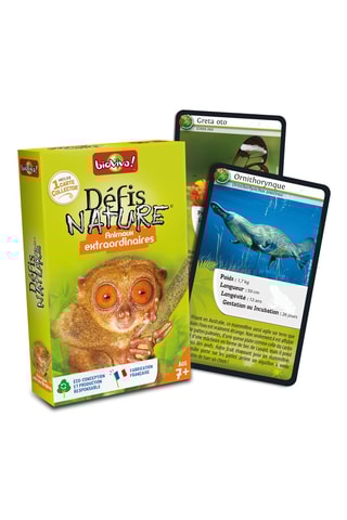 Jeu de cartes éducatif français Défis Nature - Animaux extraordinaires - Dès 7 ans
