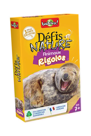 Jeu de cartes éducatif français Défis Nature - Animaux rigolos - Dès 7 ans