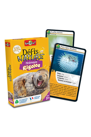 Jeu de cartes éducatif français Défis Nature - Animaux rigolos - Dès 7 ans