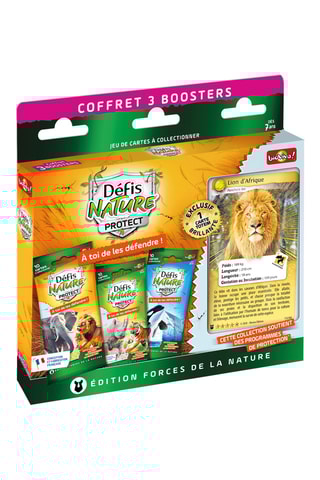 Coffret jeu éducatif 3 boosters Lion d’Afrique - Dès 7 ans