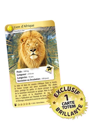 Coffret jeu éducatif 3 boosters Lion d’Afrique - Dès 7 ans