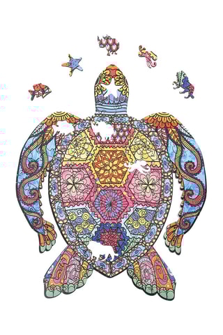 Puzzle tortue 3D en bois - Dès 3 ans - A3