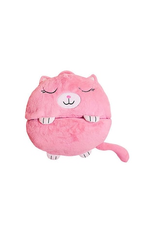 Sac de couchage transformable en oreiller Chaton - Rose - 135 x 50 cm