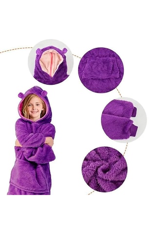 Sweat convertible en peluche extra douce - Violet