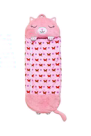 Sac de couchage transformable en oreiller Chaton - Rose - 170 x 70 cm