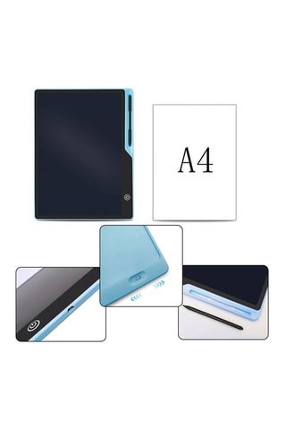Tablette de dessin et d'écriture LCD à fond multicolore 16" - Bleu clair