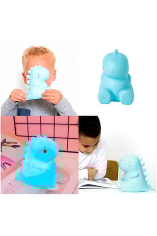Veilleuse LED pour enfant Dinosaure - Turquoise