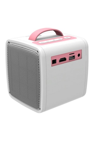 Mini vidéoprojecteur multimédia - Blanc et rose