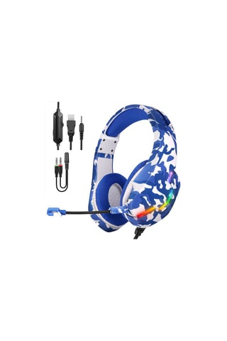 Casque gaming J10 - Bleu et blanc