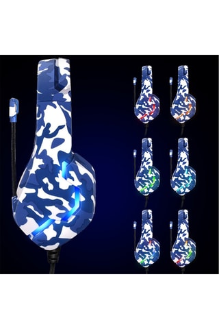 Casque gaming J10 - Bleu et blanc