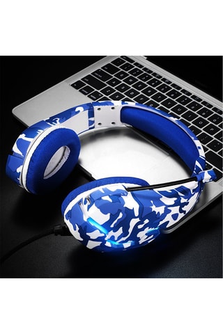 Casque gaming J10 - Bleu et blanc