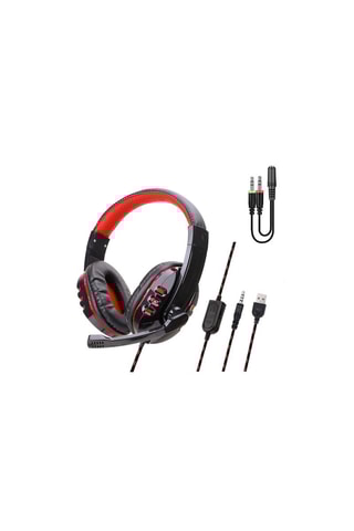 Casque gaming SY733MV - Noir et rouge