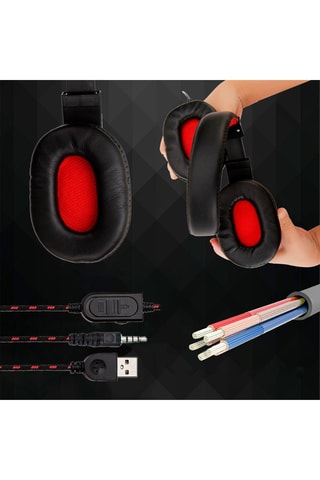 Casque gaming SY733MV - Noir et rouge