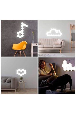 6 lampes à LED à relier - Multicolore