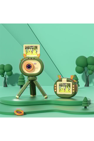 Appareil photo numérique pour enfants - Vert et jaune clair