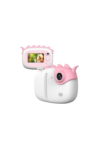 Appareil photo numérique A6 avec impression instantanée - 28 Mpx - Blanc et rose