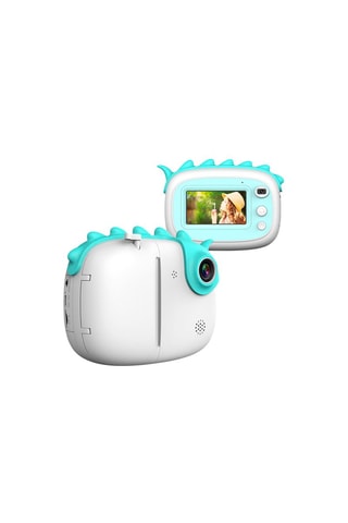 Appareil photo numérique A6 avec impression instantanée -  28 Mpx - Blanc et turquoise