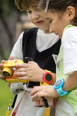 Appareil photo numérique pour enfants avec impression instantanée - Jaune et orange