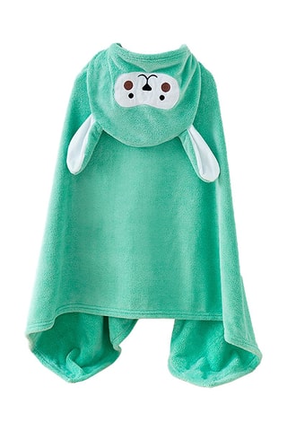 Cape de bain à capuche - Vert - 150 x 65 cm