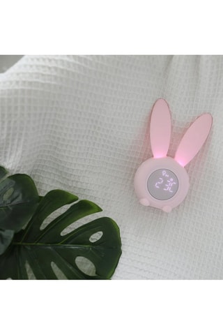 Réveil pour enfant avec lumière Bunny - Rose clair