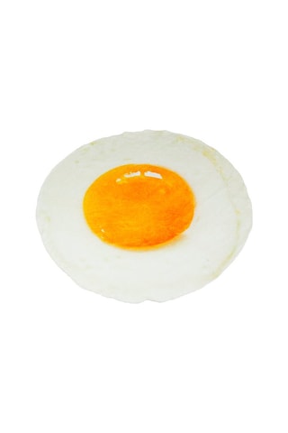 Plaid œuf au plat - 120 cm - Jaune et blanc