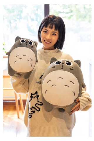 Oreiller chaton - Gris - 30 x 15 x 10 cm