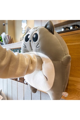 Oreiller chaton - Gris - 30 x 15 x 10 cm