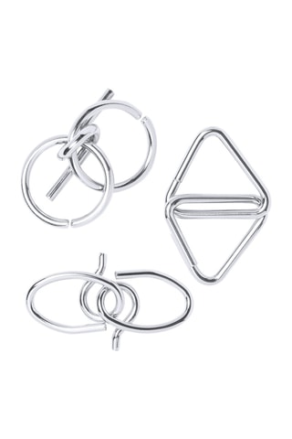 Set de 4 jeux d'adresse - Argenté