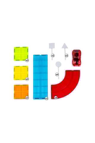 Piste de voiture magnétique 27 pièces  -  Dès 3 ans