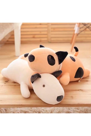 Coussin chien - Ecru et noir - 99 cm