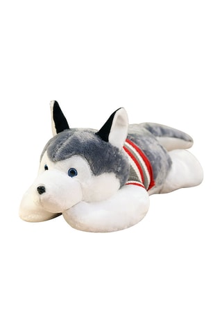 Coussin husky - Gris et blanc - 100 cm