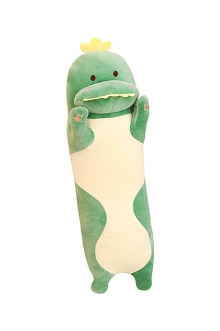 Coussin dinosaure - Vert et écru - 70 cm