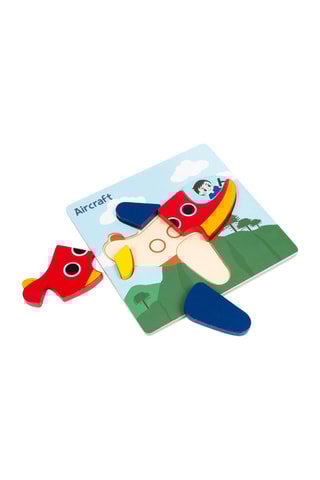 Puzzle en bois Avion - 6 pièces - Dès 3 ans