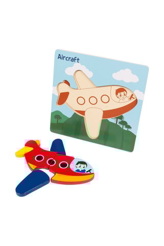 Puzzle en bois Avion - 6 pièces - Dès 3 ans