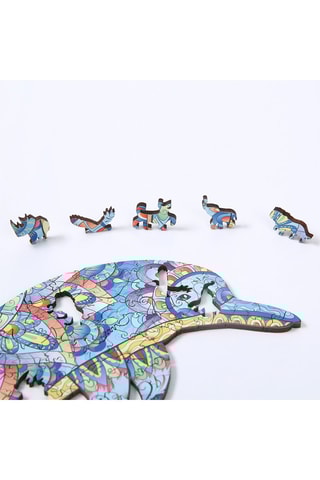 Puzzle dauphin 3D en bois - Dès 3 ans - A4