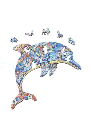 Puzzle dauphin 3D en bois - Dès 3 ans - A4